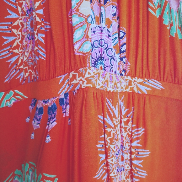 ANTHROPOLOGIE Floreat Livia Orange Halter Dress - Picture 7 of 11